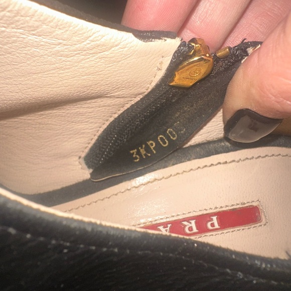 Prada open toe ankle boots / heels. Black leather. Size 40 - Picture 12 of 12